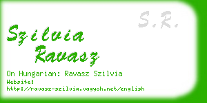 szilvia ravasz business card